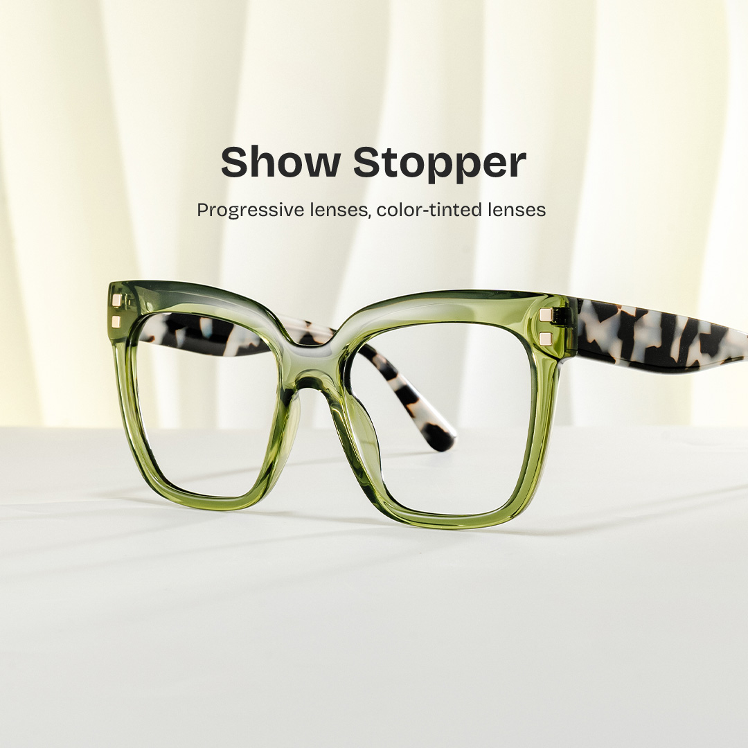 Minguela green square frame glasses Online | ZEELOOL0