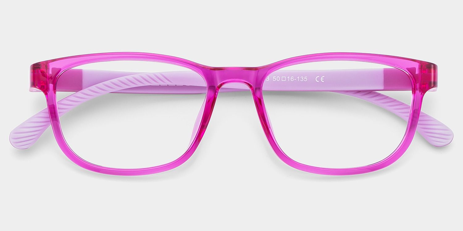 Robin Rectangle Pink Frame Eyeglasses for Pre-tweens1