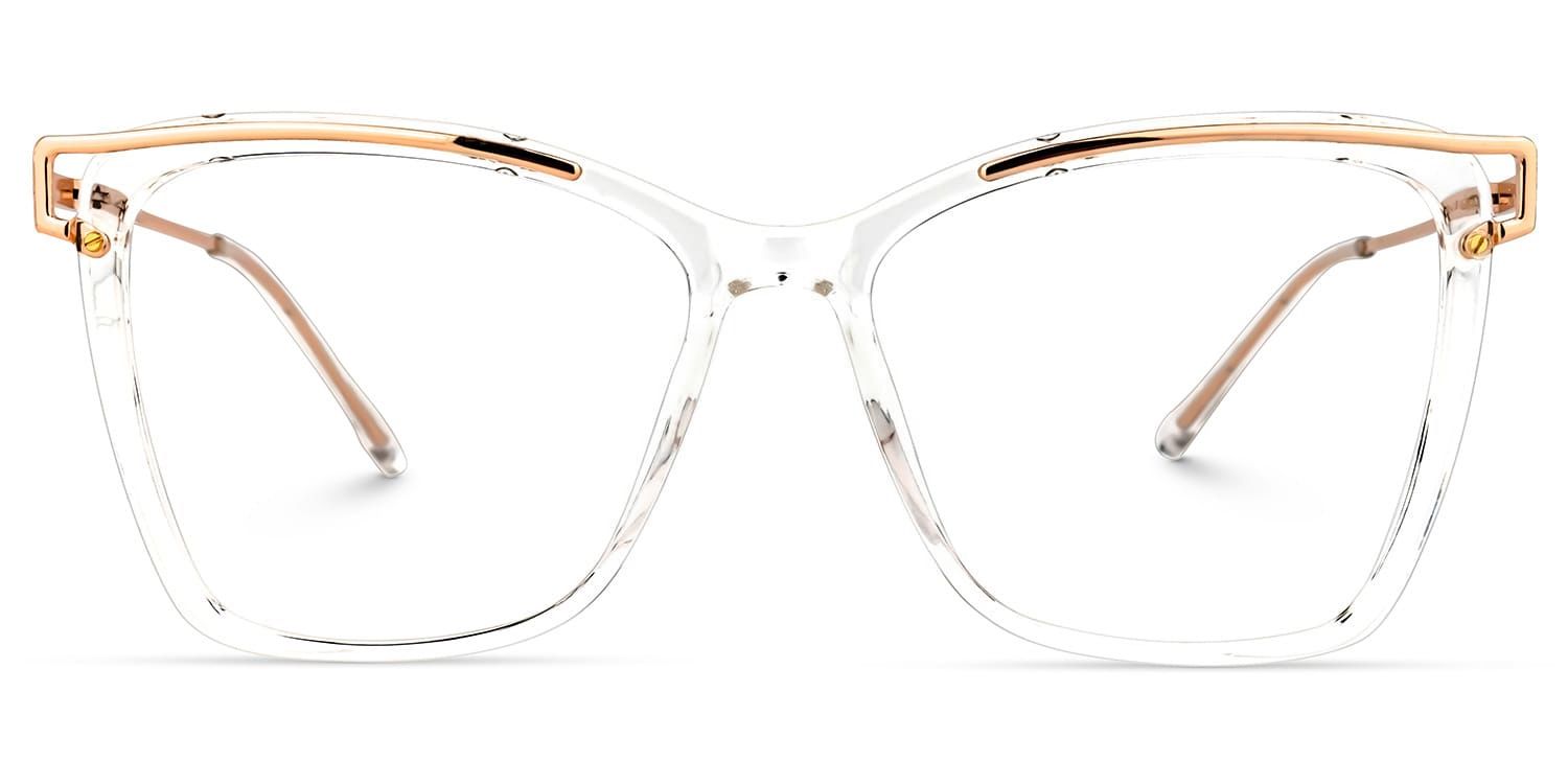 Krystle Square Clear Frame Glasses | ZEELOOL UK3
