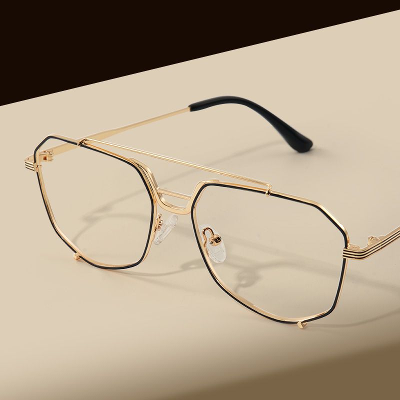 Beethoven Black-Gold Aviator Prescription Glasses | ZEELOOL UK6