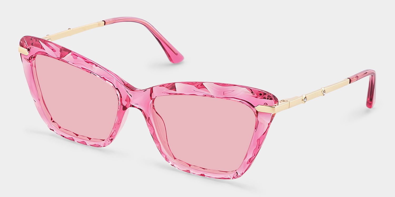 Juliet Pink Frame Sunglasses with Rectangle Style | ZEELOOL UK2