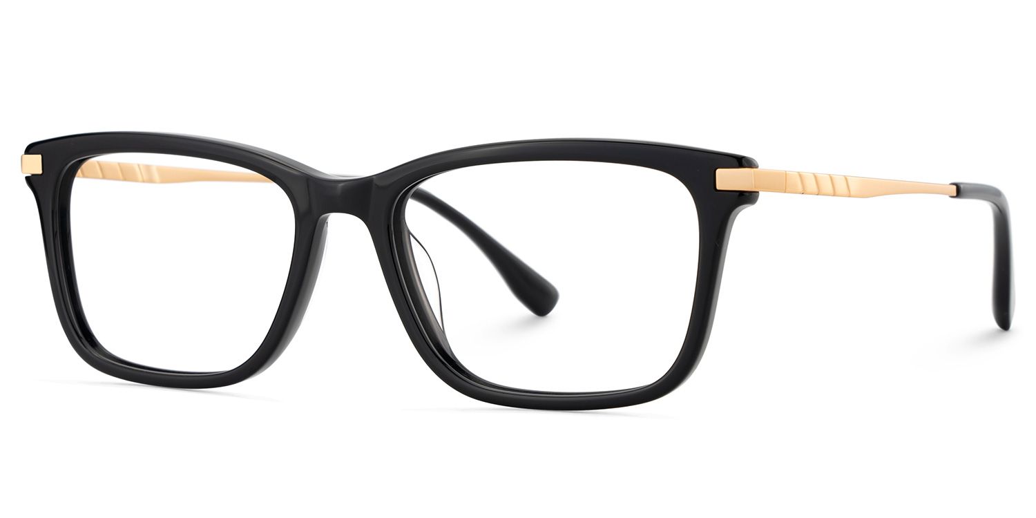 Zane Rectangle Black Color Frame Glasses for Men | ZEELOOL UK3