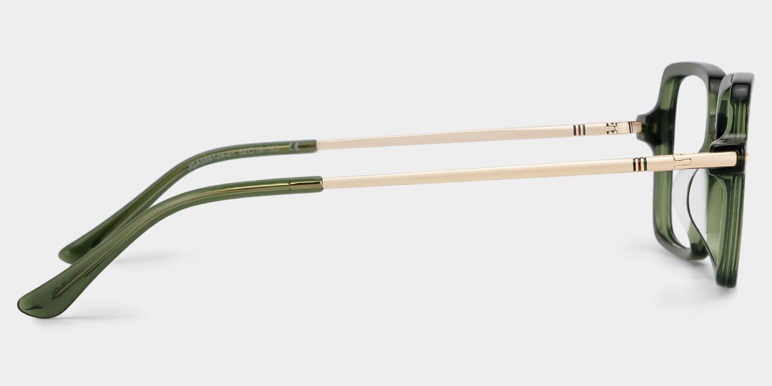 Asher Green Rectangle Glasses | Slim Varsity Essential3