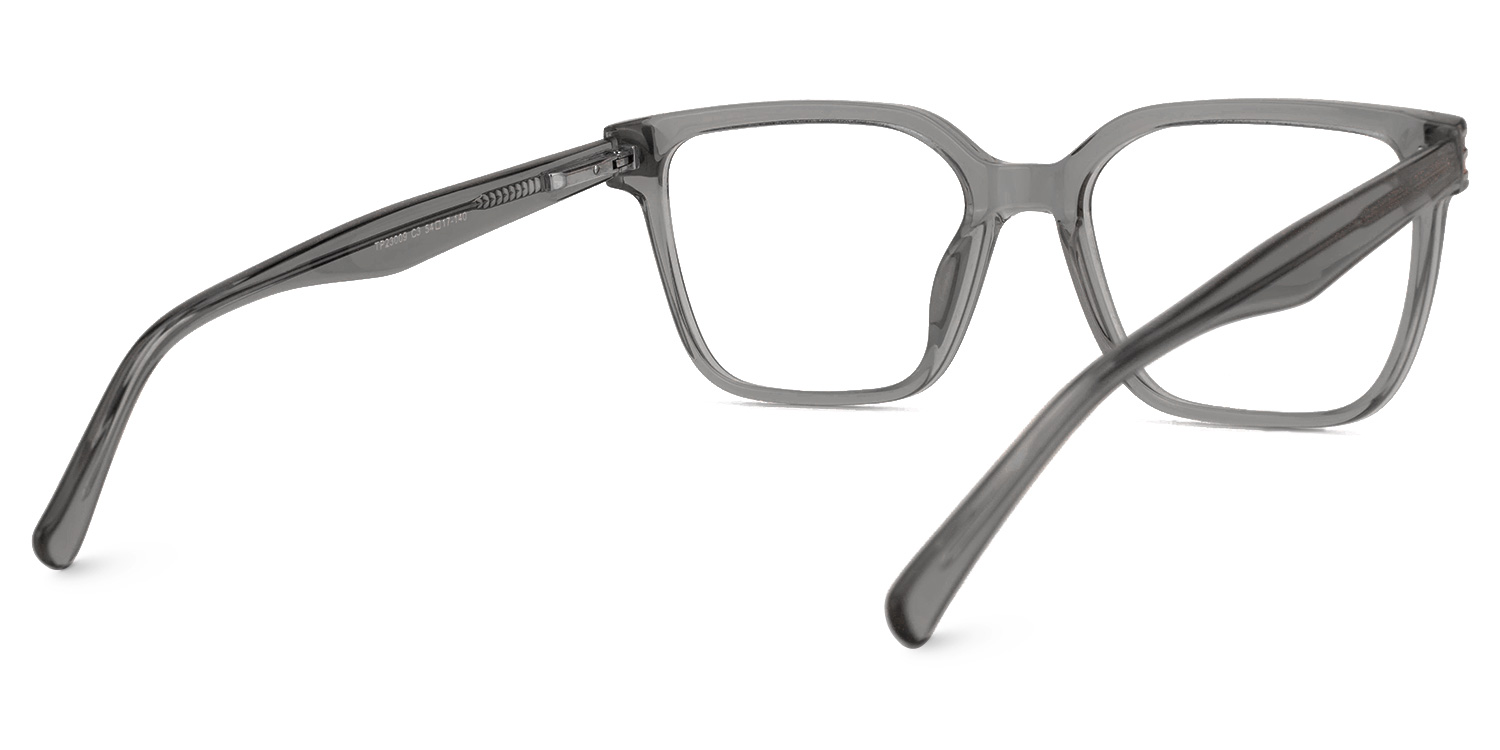 Rectangle Rucke Gray Color Frame Glasses | ZEELOOL UK3
