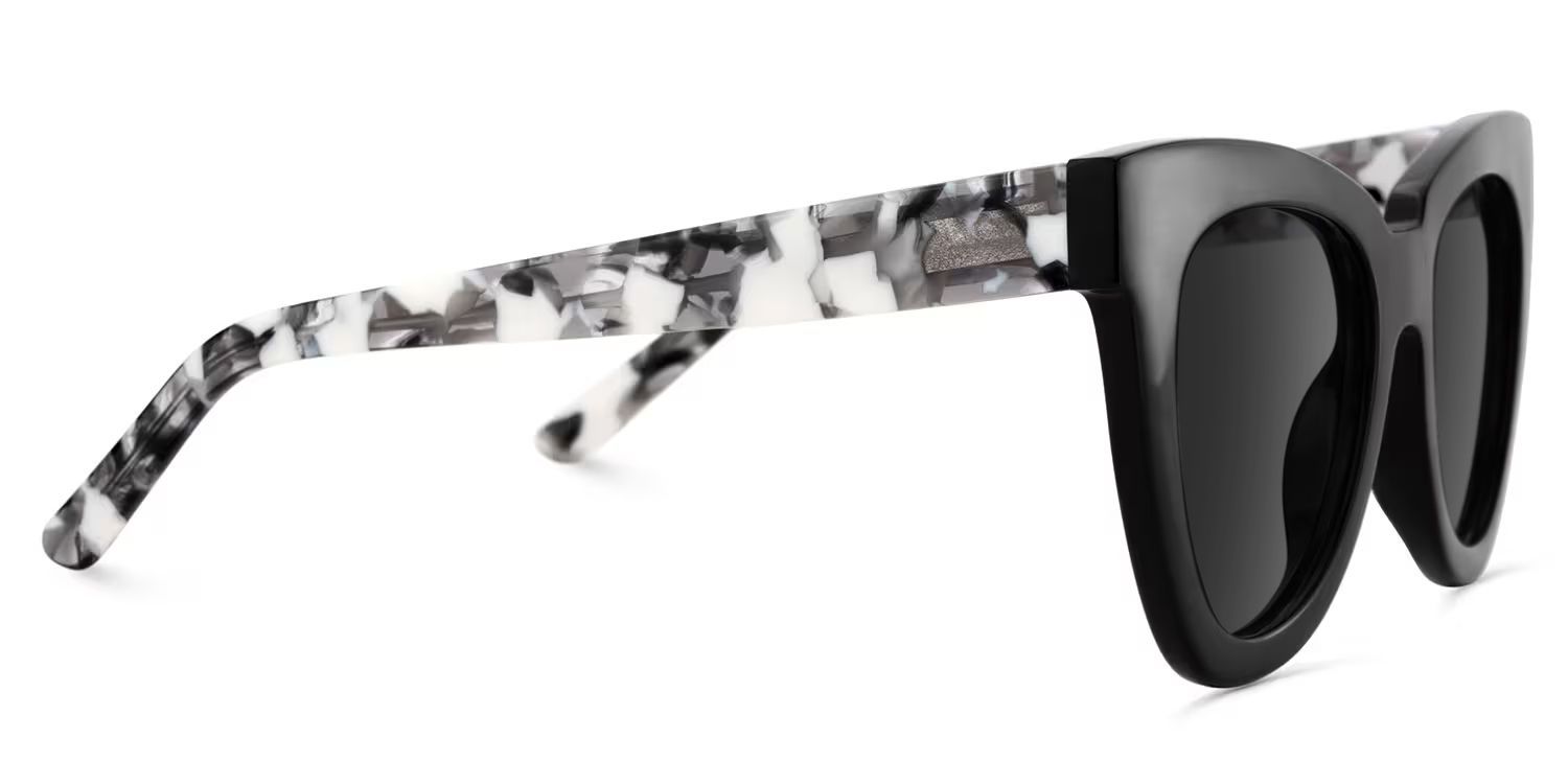 Yaser Cat-eye Black Eyeglasses and Acetate Frames3