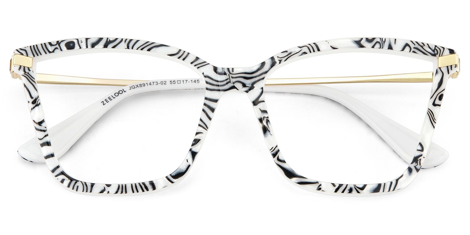 Stephens Cateye with Zebra Glasses Oversized Frames | ZEELOOL UK2