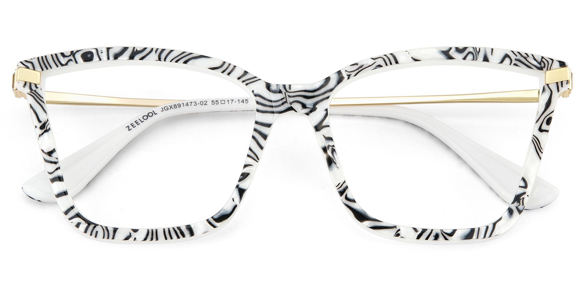 Stephens Cateye with Zebra Glasses Oversized Frames | ZEELOOL UK2