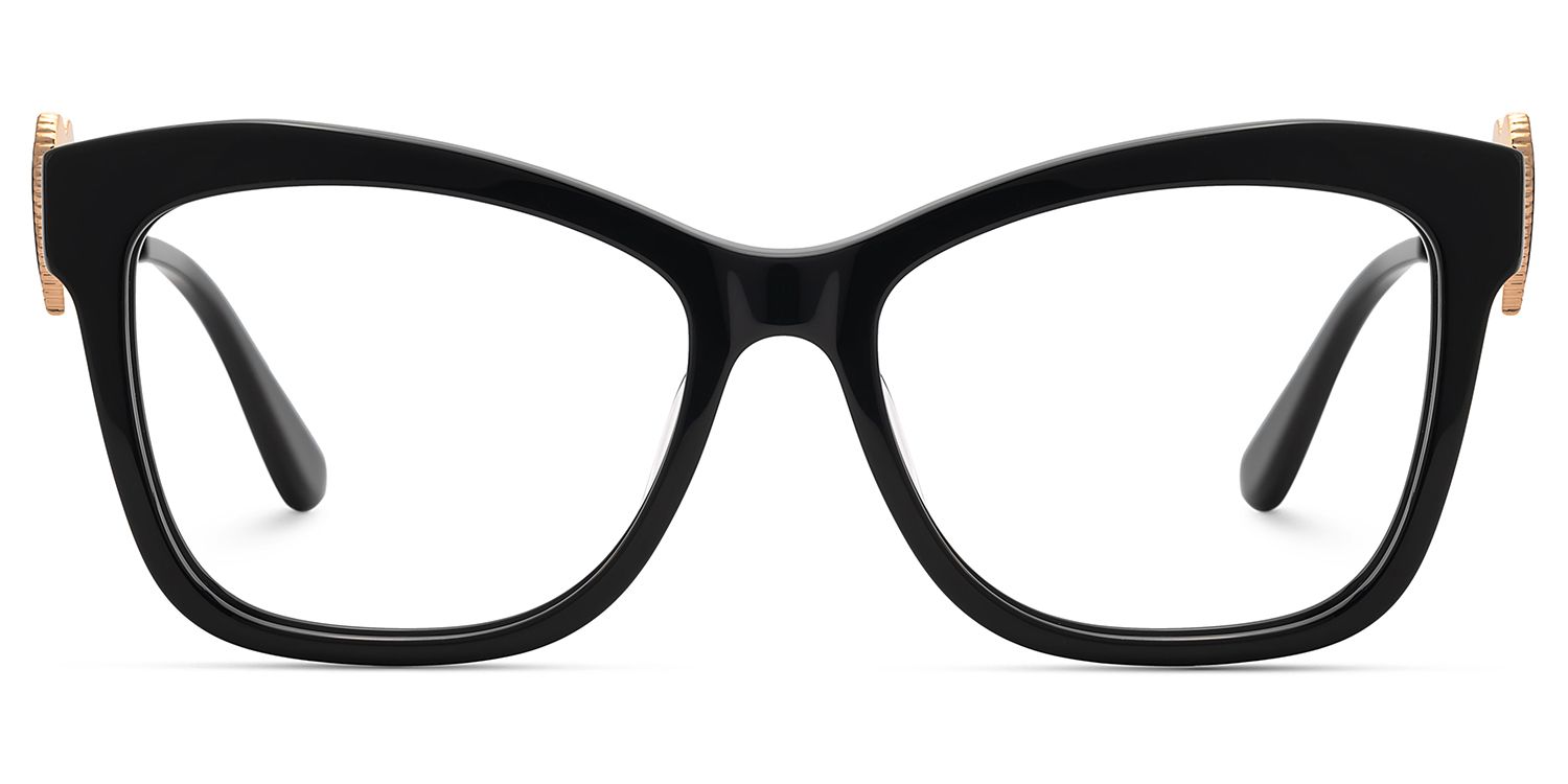 Large Black Prescription Glasses In Butterfly Shape1