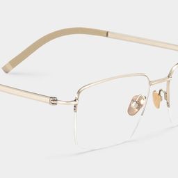 Carson Rectangle Light Gold Glasses4