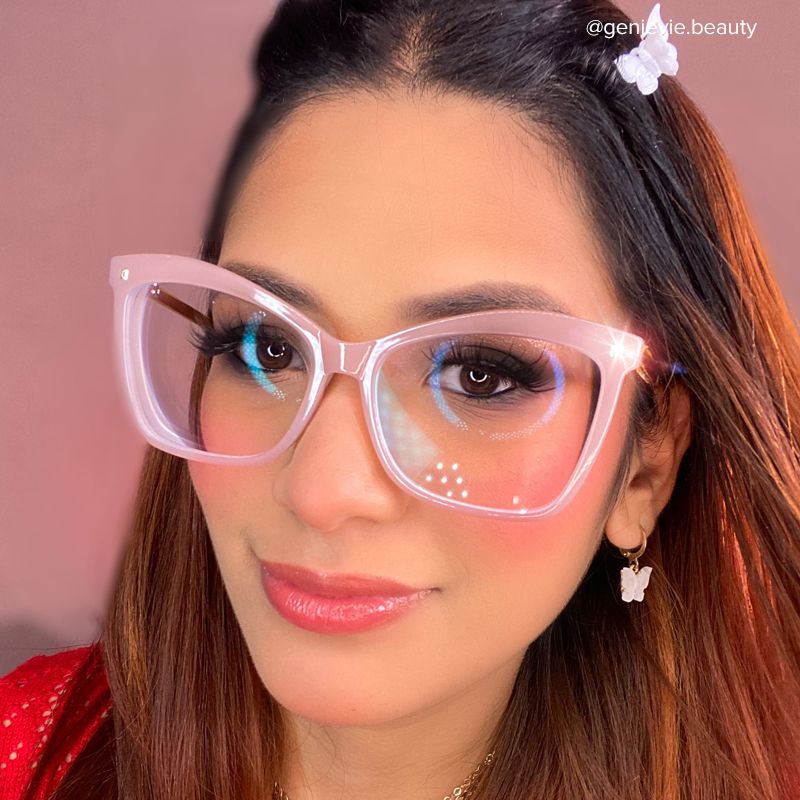 Isaebella Butterfly Pink Frame Glasses | ZEELOOL UK5