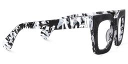 Keisa Square Black Marble Glasses3