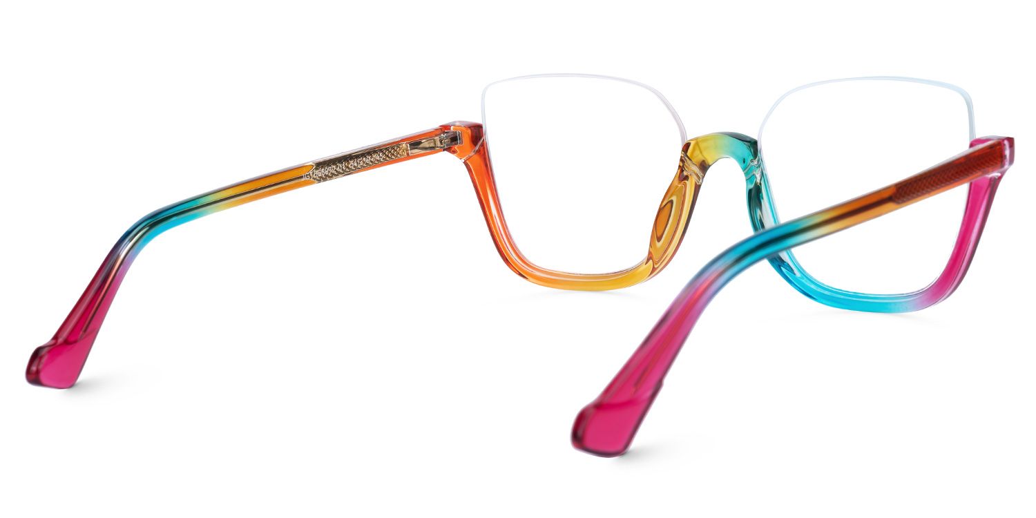 Kellina Square Colorful Glasses | ZEELOOL UK3