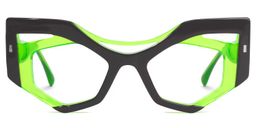 Mondal Geometric Green Glasses0
