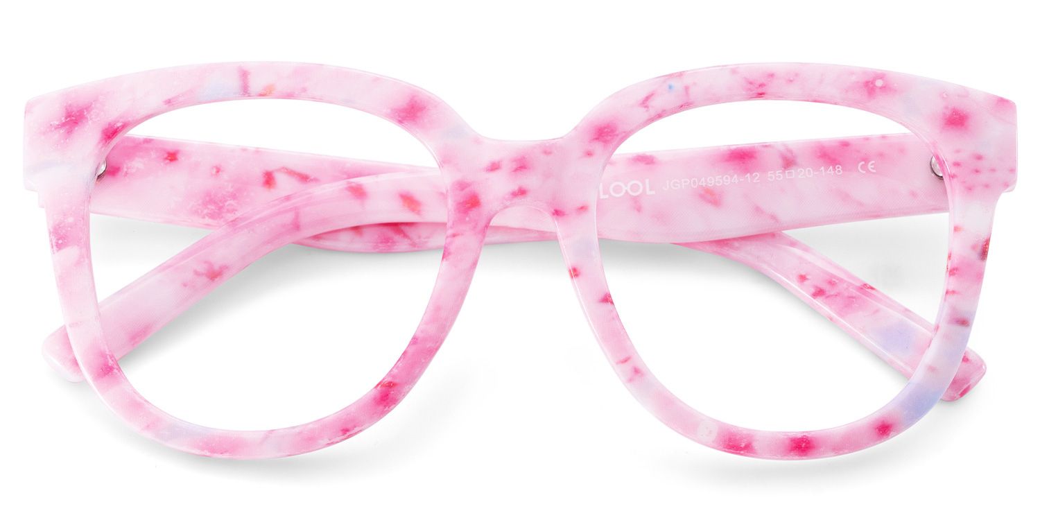 Pink Square Frame Glasses - Harrell on Sale | ZEELOOL UK2