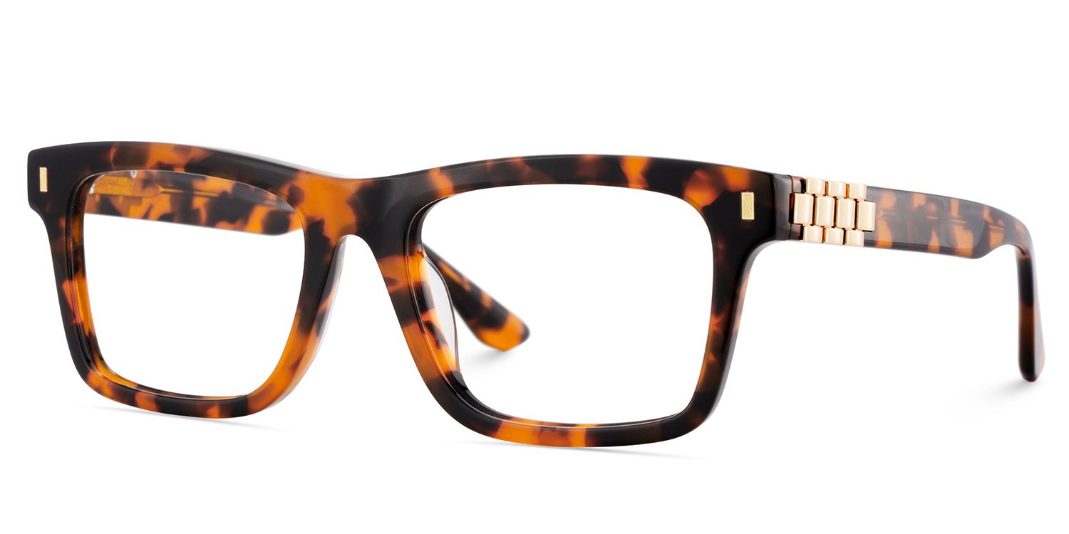Men's Tortoise Eyeglasses With Rectangle Shape3