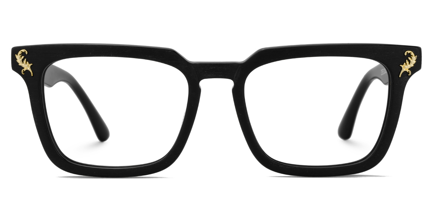 Bashir Rectangle Black Glasses1