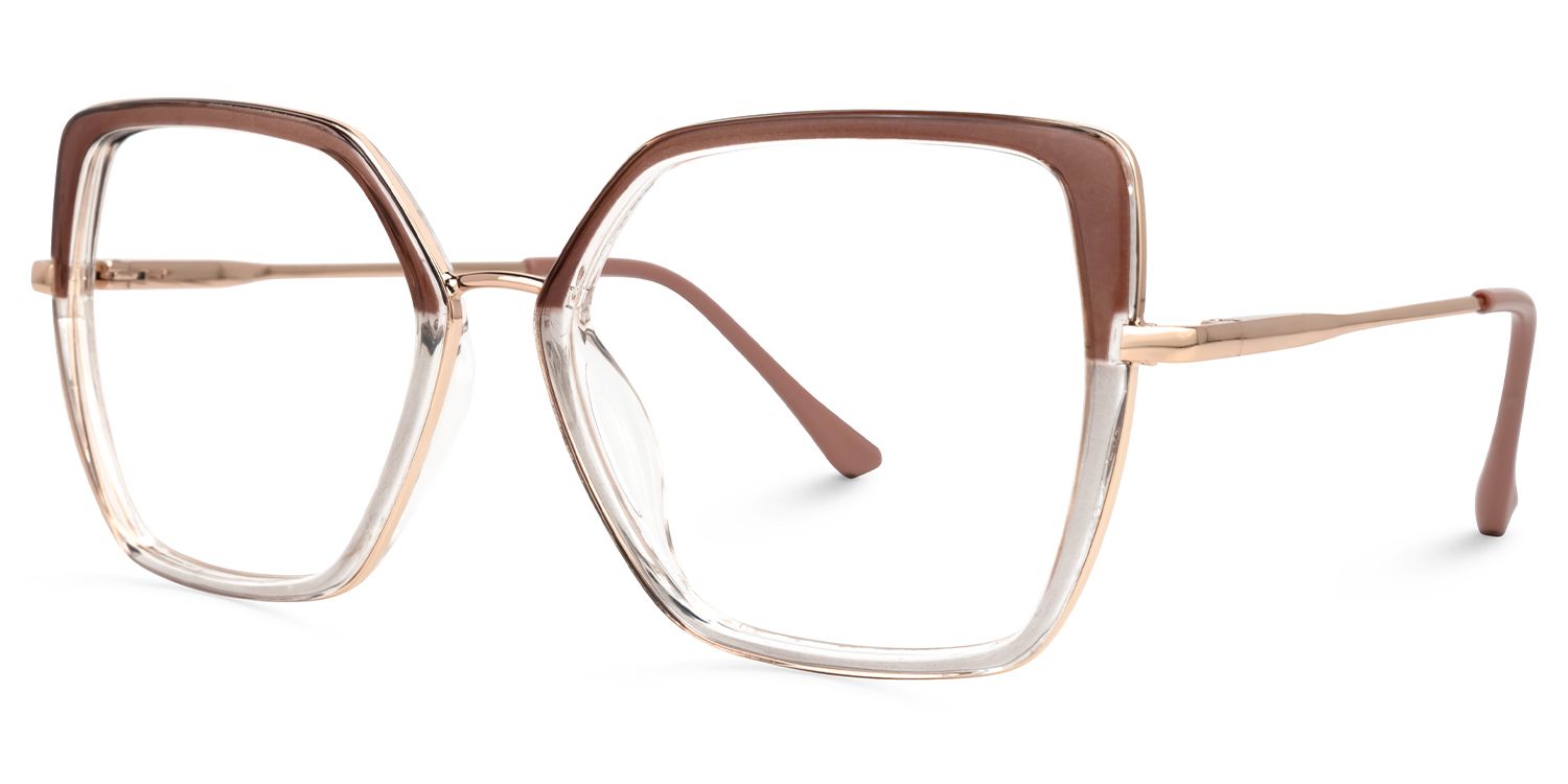 Geometric Keller Two-Tone Glasses deals -Zeelool Glasses1