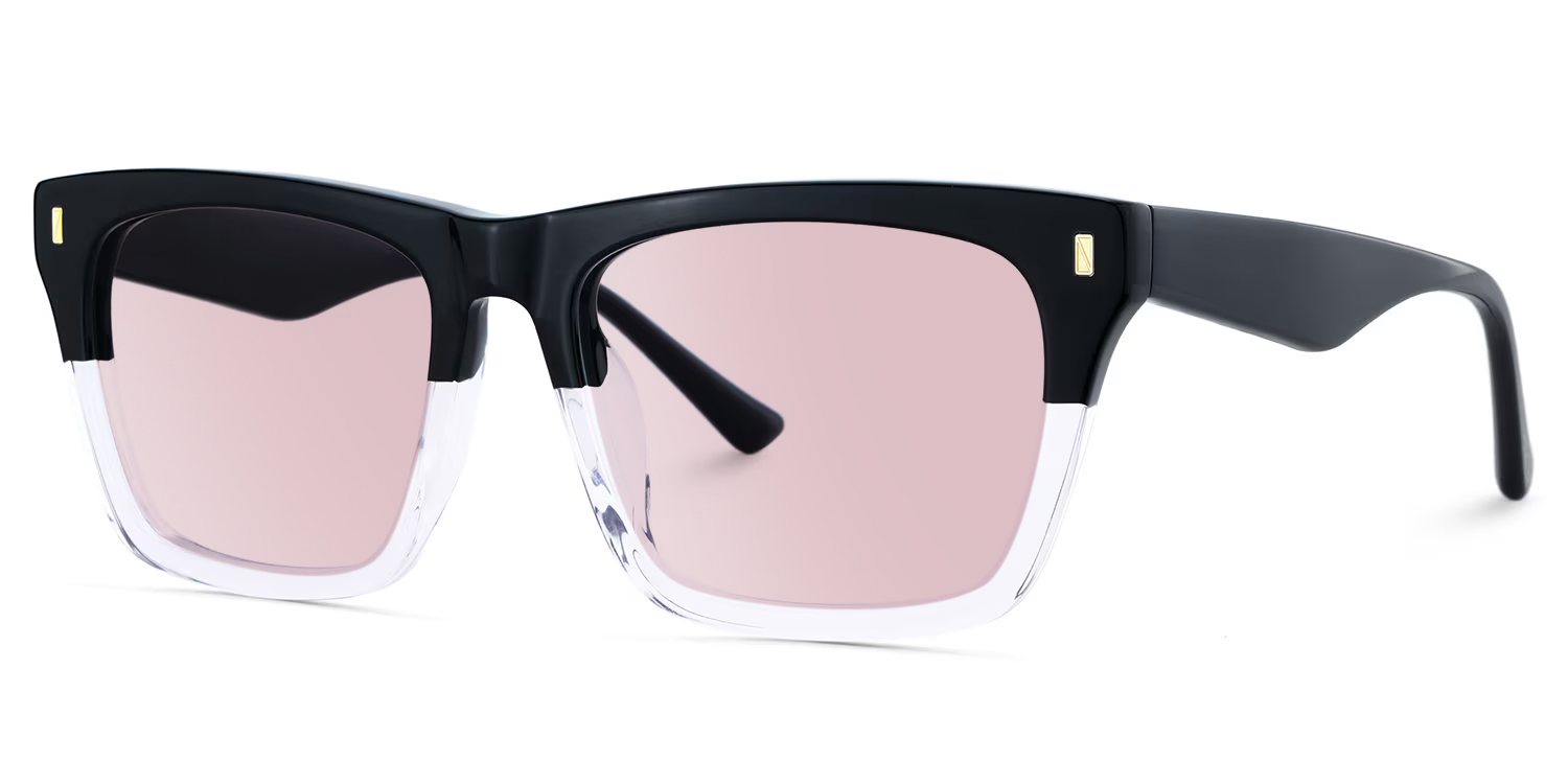 Brookins Rectangle Black Crystal Sunglasses2