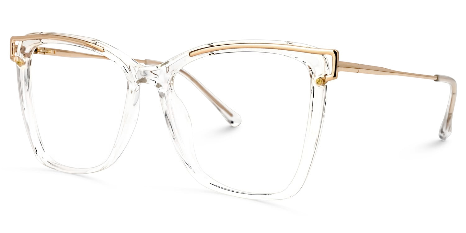 Krystle Square Crystal Frame Glasses | ZEELOOL UK4