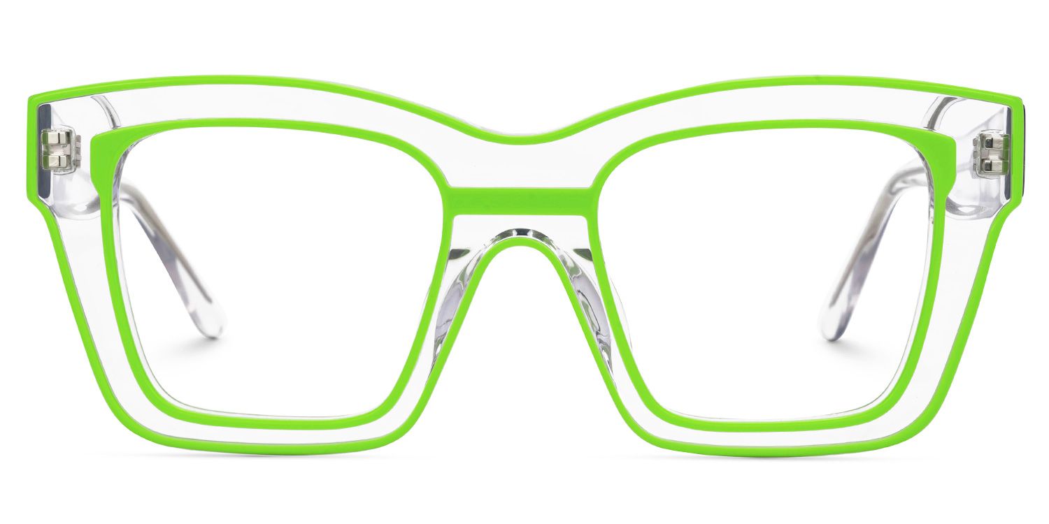 Legette Designer Eyeglasses in Square Yellow Frame0