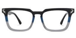 Bashir Rectangle Black Gray Glasses1