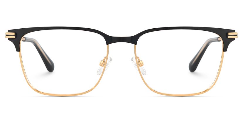 Marshall Rectangle Black Gold Glasses