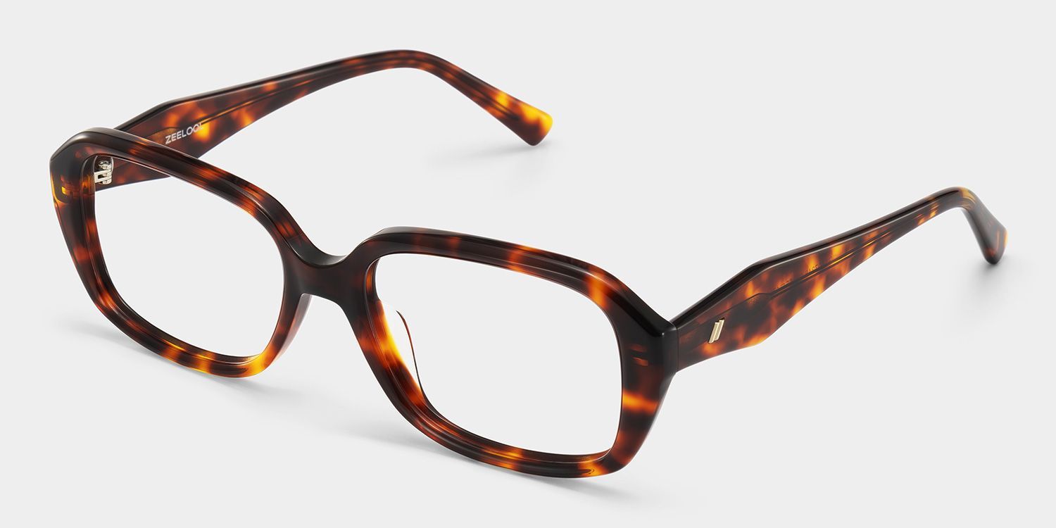 Rowan Brown Tortoise Rectangle Glasses for Women | ZEELOOL2