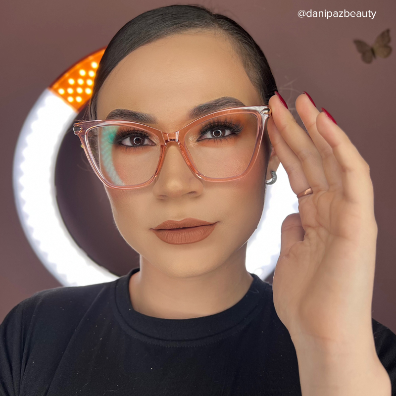 Hilary Butterfly Light Pink Transparent Eyeglasses7