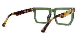 Daniela Rectangle Green Glasses4