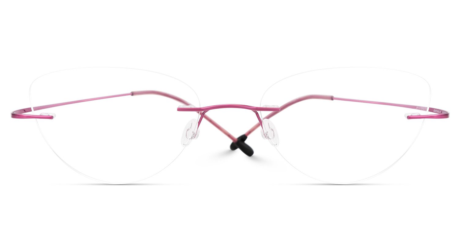 Evelyn Cat Eye Pink Glasses | ZEELOOL UK0