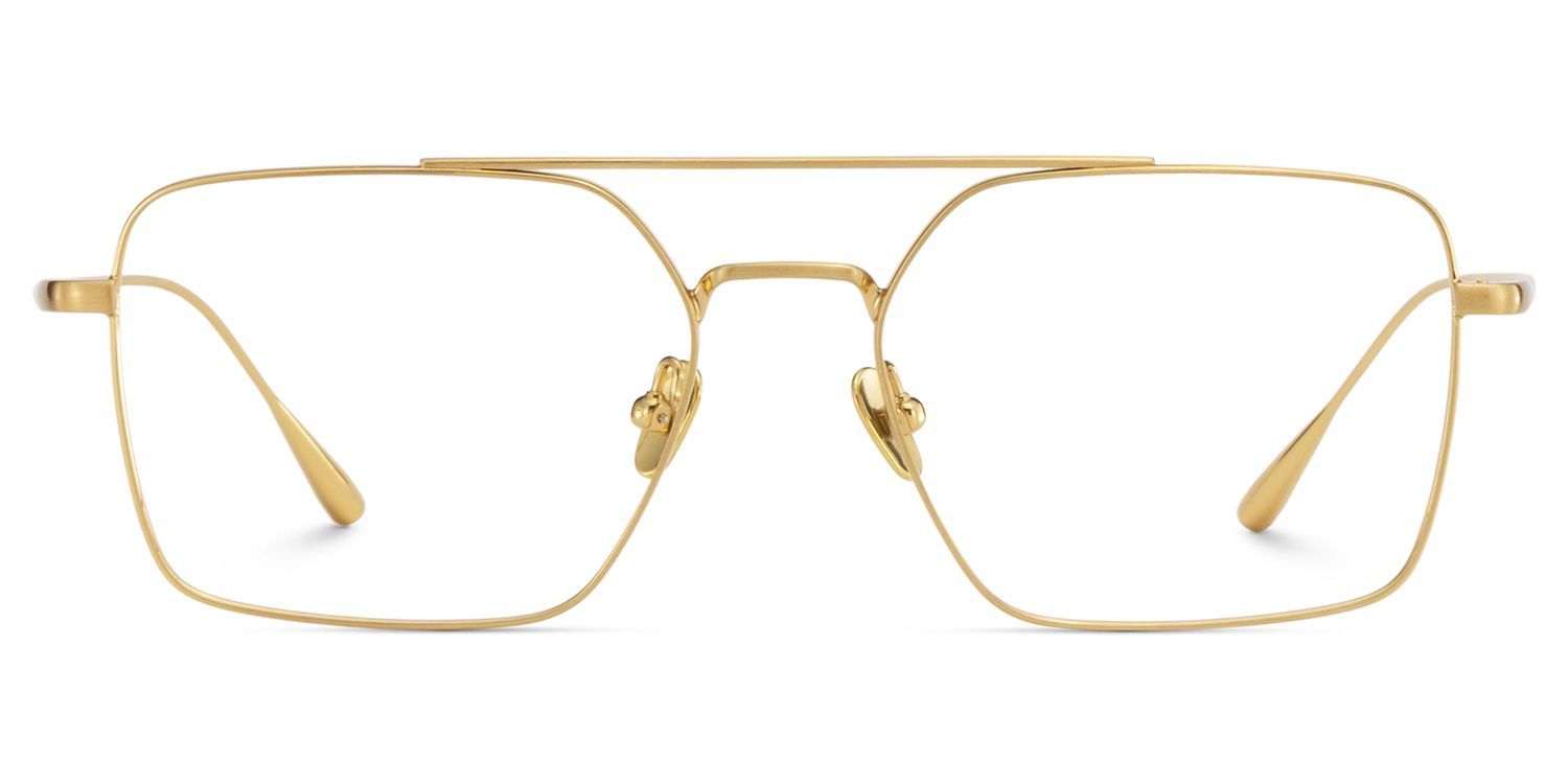 Jensen Eyeglasses in Aviator Gold Frame | Zeelool2