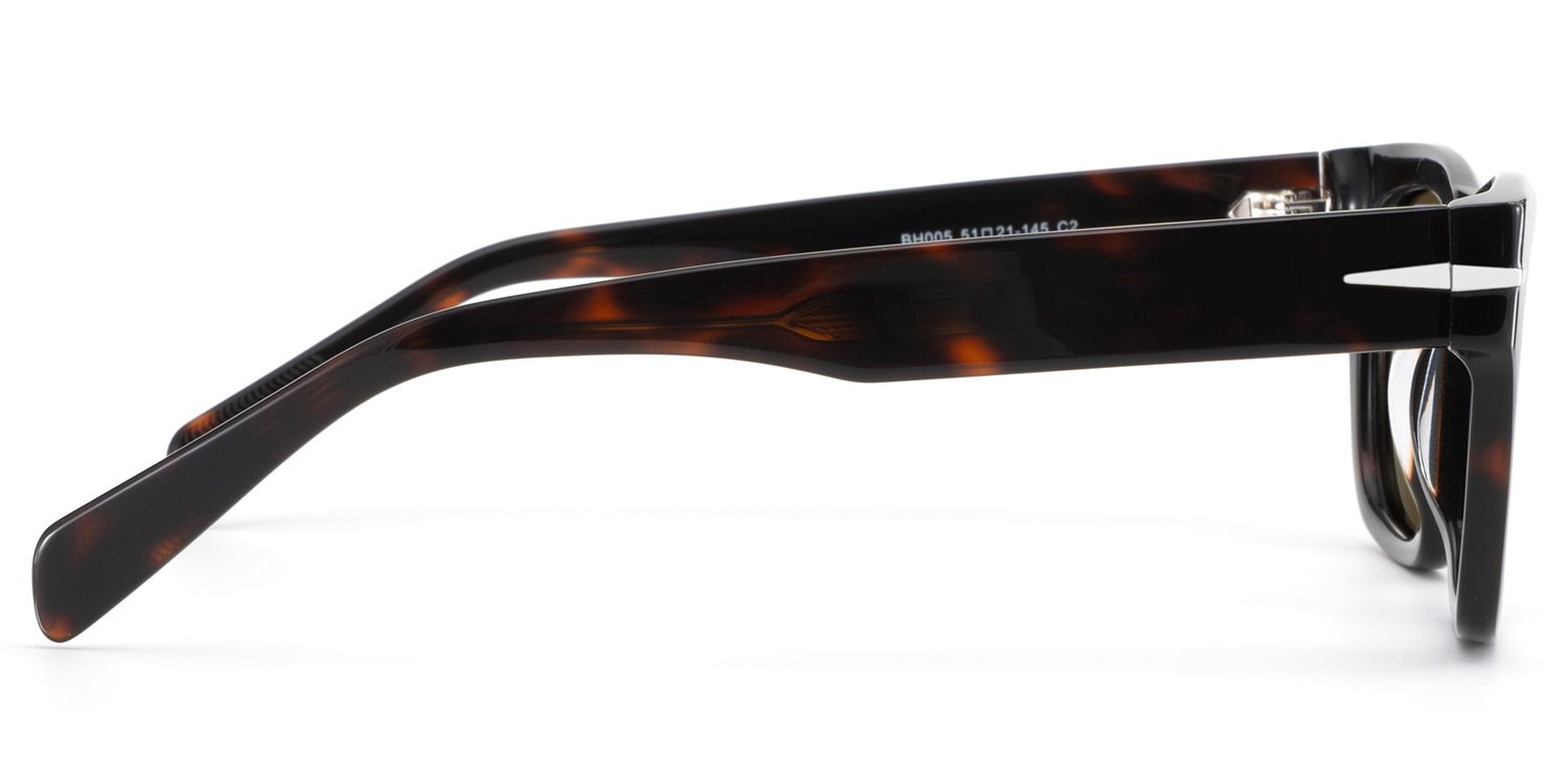 Renzo Tortoise Rectangle Polarized Sunglasses for Driving | ZEELOOL UK3