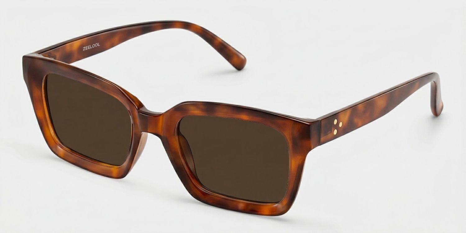 Marley Tortoise Frame Sunglasses with Rectangle Style | ZEELOOL UK2