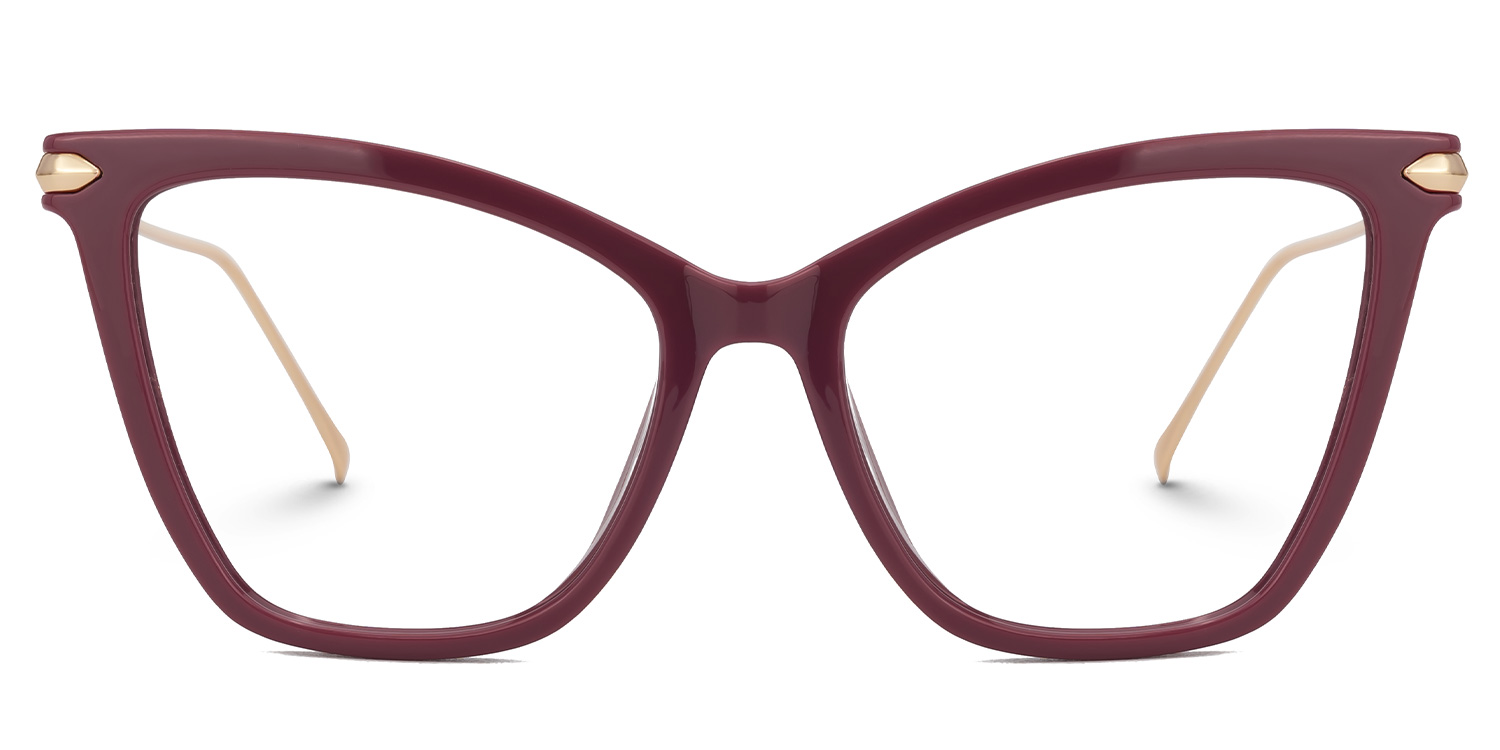 Hilary Butterfly Dark-Red Glasses0