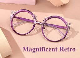 Nelida Round Purple Glasses4