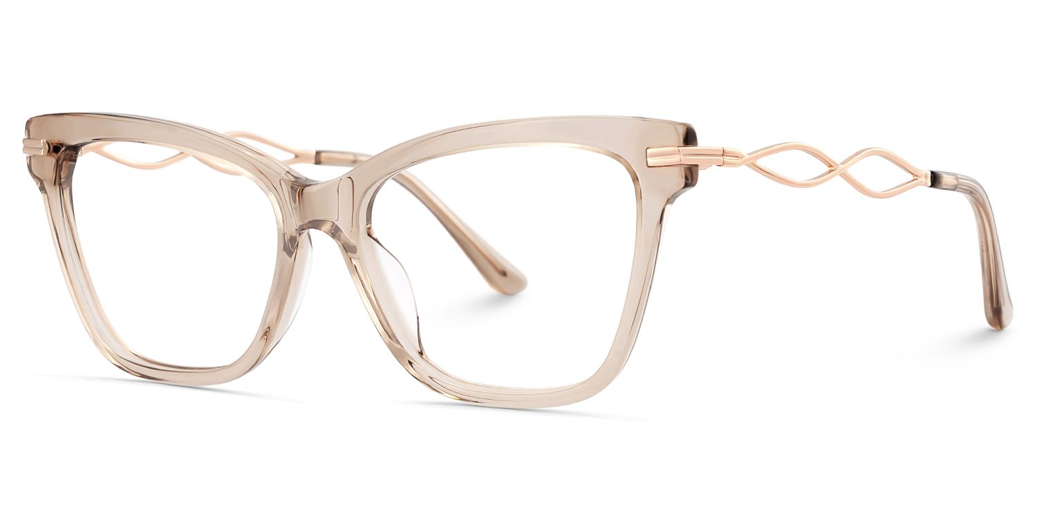 Mason Eyeglasses in Cat Eye Beige Frame | ZEELOOL UK4