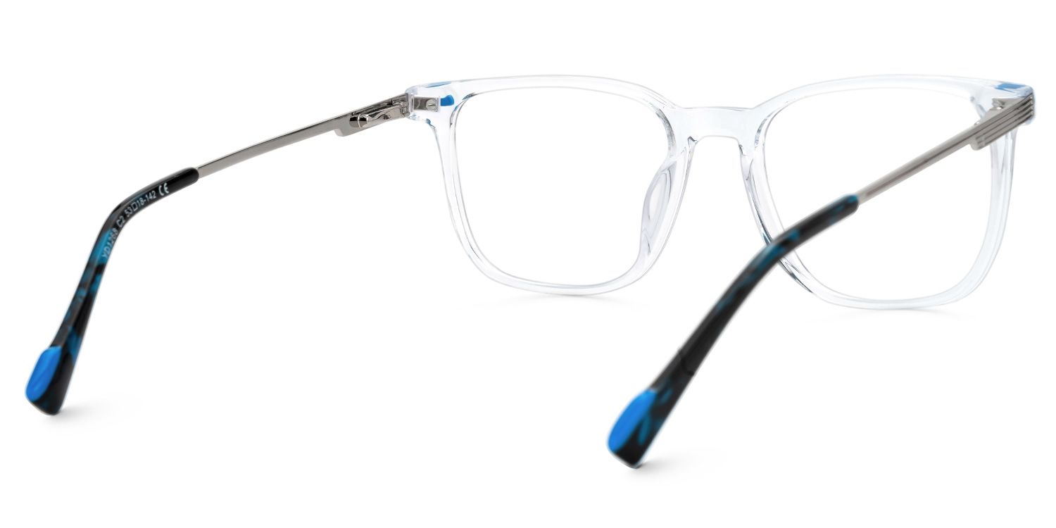 Dirrib Rectangle Clear Color Frame Glasses for Men | ZEELOOL UK3