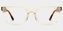 Patrick Rectangle Clear Yellow Glasses0