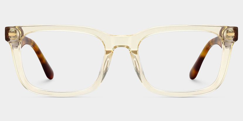 Patrick Rectangle Clear Yellow Glasses