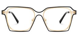 Foday Geometric Black Gold Glasses1