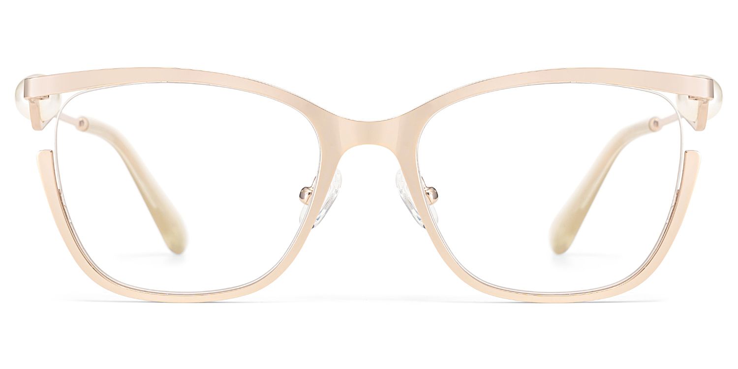 Aria Eyeglasses in Round Gold Frame | ZEELOOL UK3