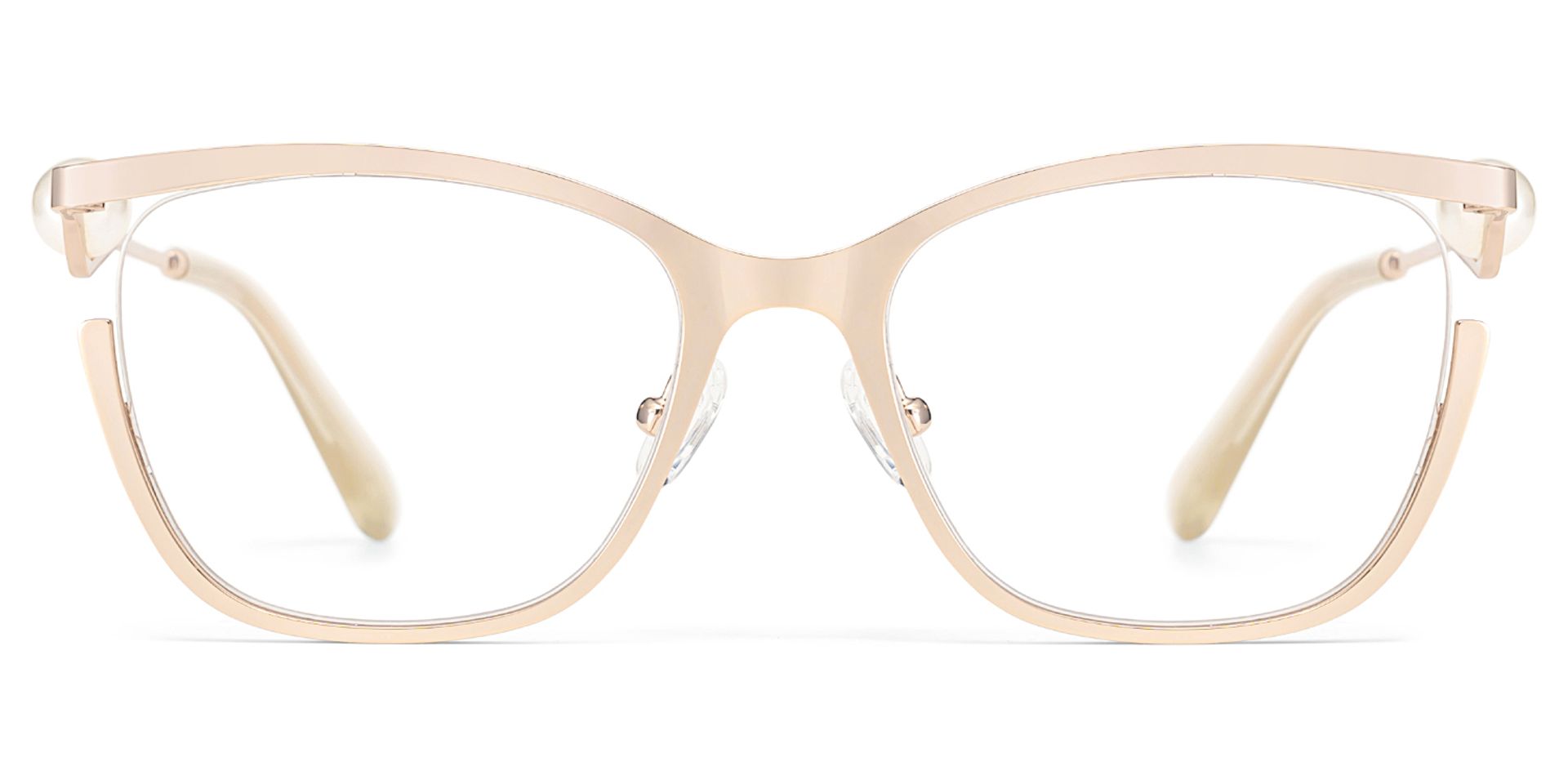 Aria Eyeglasses in Round Gold Frame | ZEELOOL UK3