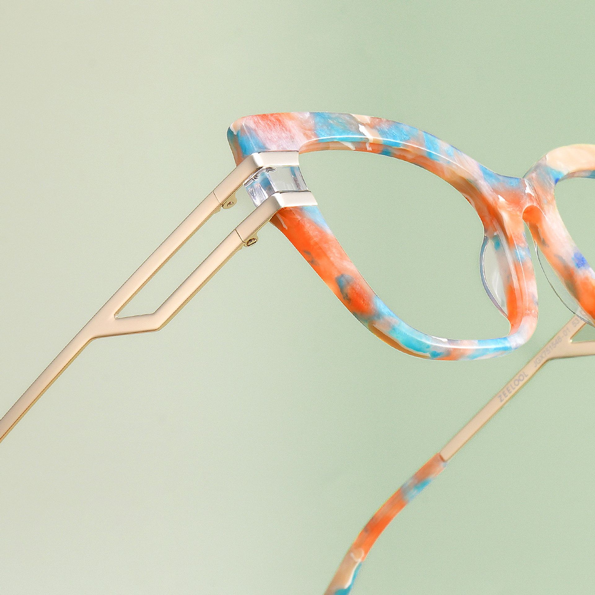 Kieran Eyeglasses in Rectangle Multicolor Frame | Zeelool11