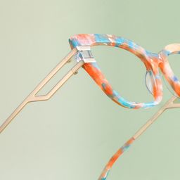 Kieran Rectangle Floral Glasses11