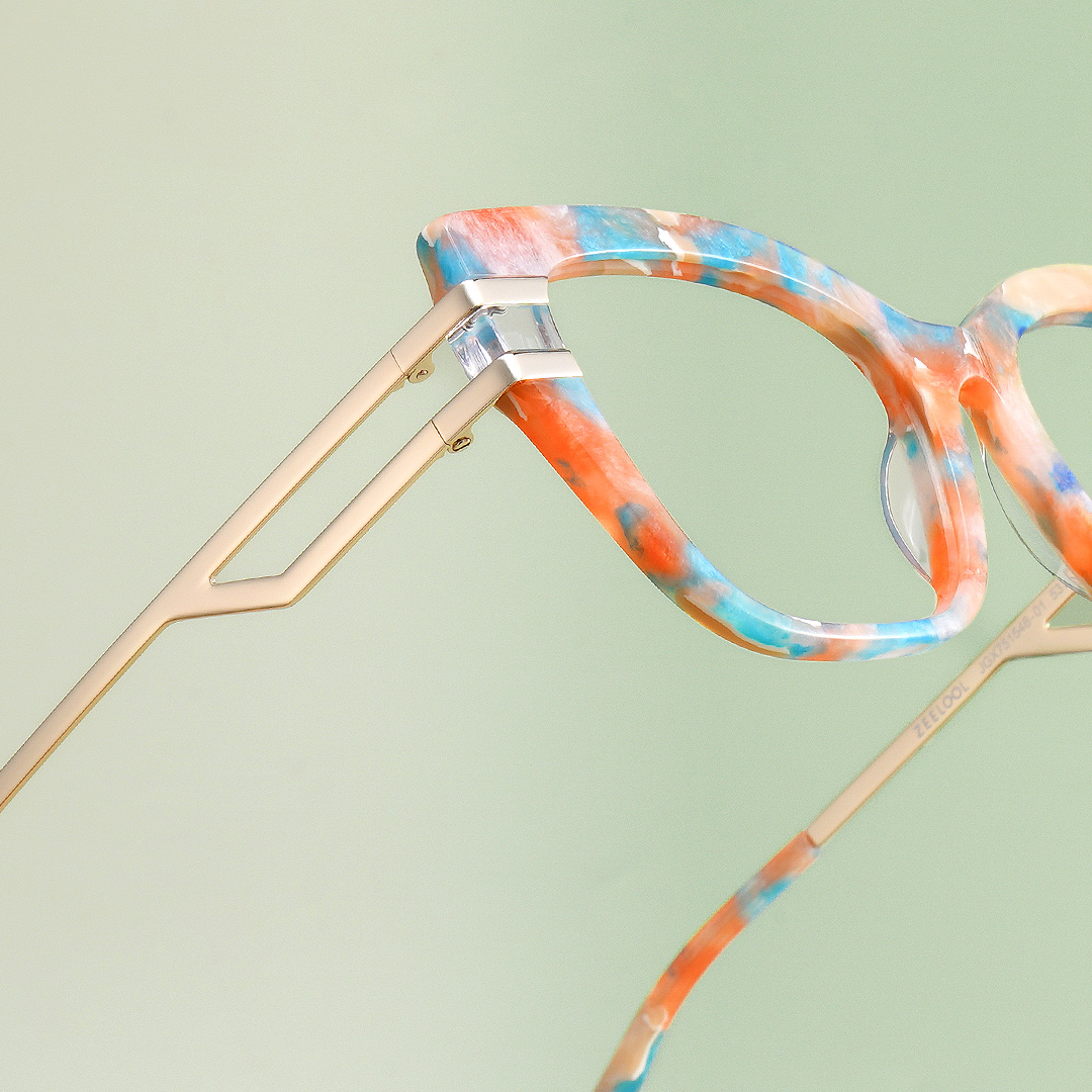 Kieran Eyeglasses in Rectangle Multicolor Frame | ZEELOOL UK9