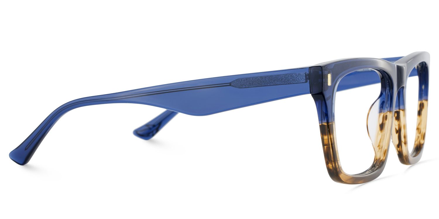 Rectangular Spectacle Frames with Brown Blue Color4