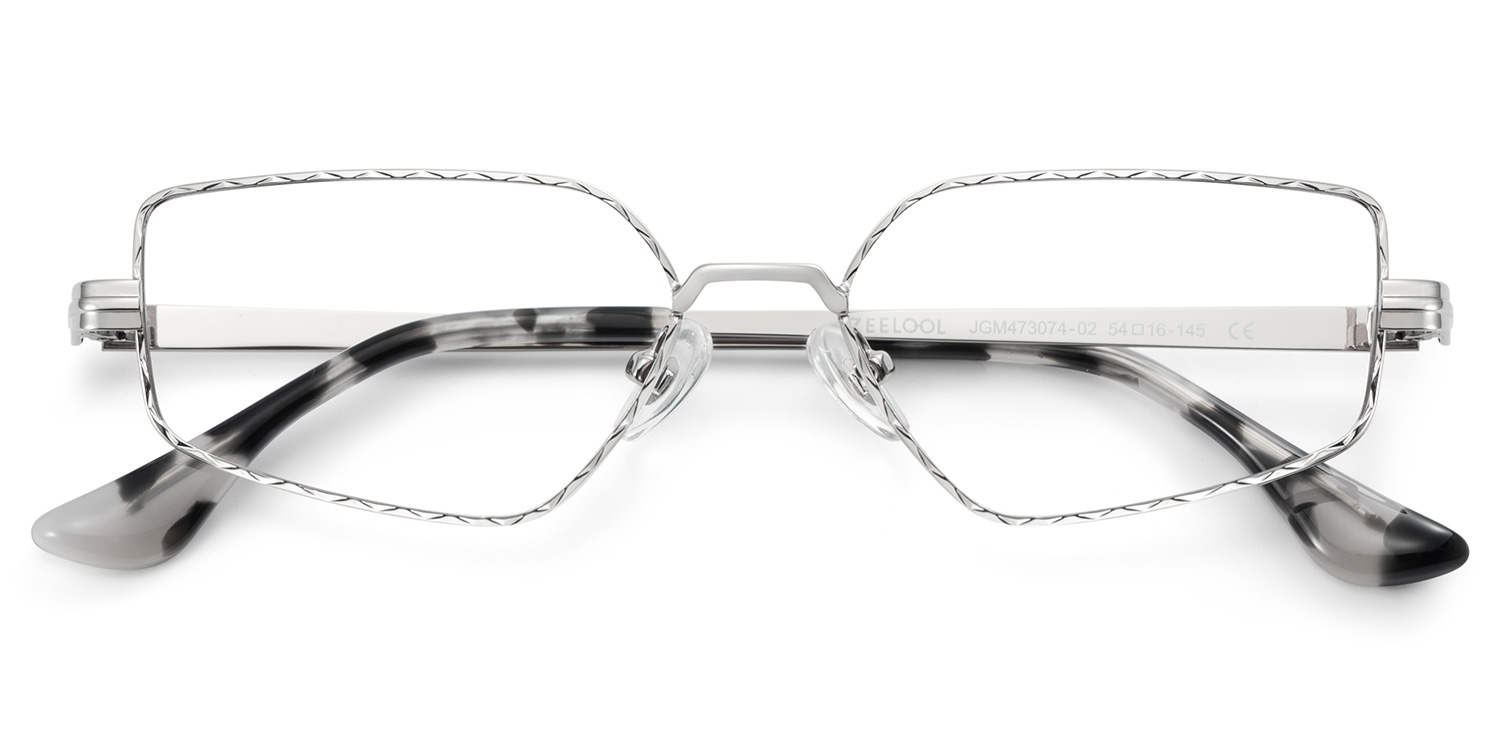 Lyle Rectangle Silver Glasses2