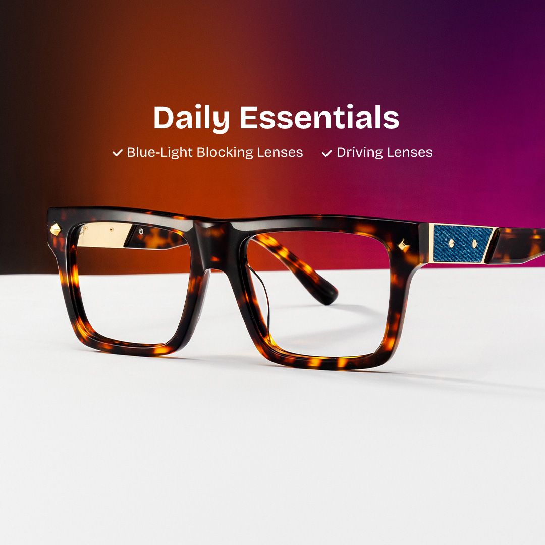 Trent Eyeglasses in Rectangle Tortoise Frame | ZEELOOL UK0