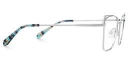 Loraine Rectangle Silver Glasses2