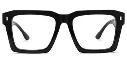 Kenish Square Black Glasses1
